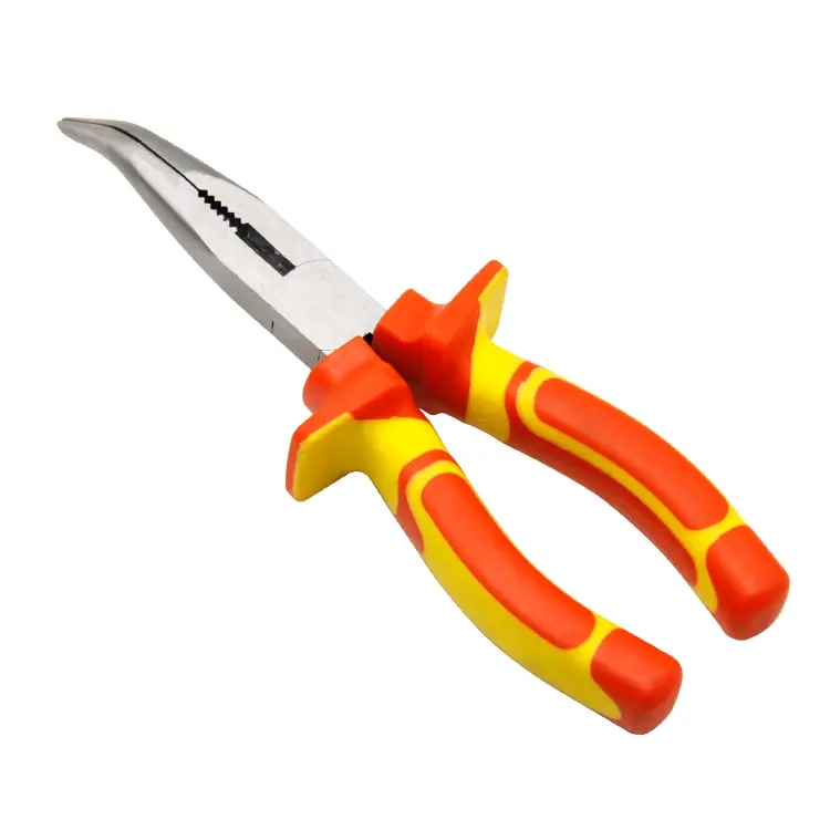 VDE bent nose cutting pliers