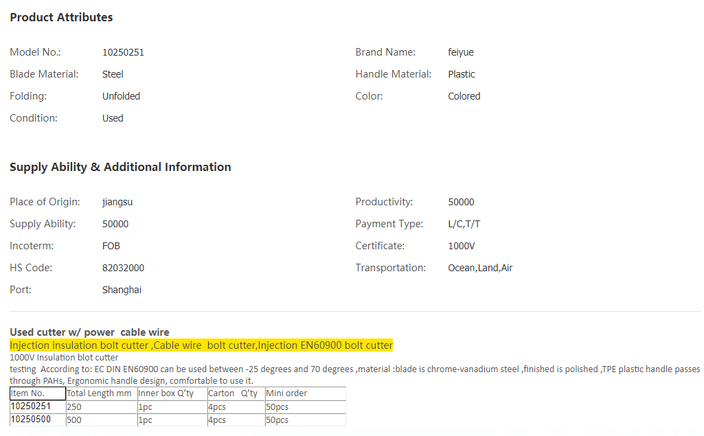 China 1000V Insulation bolt cutter, High Quality 1.png