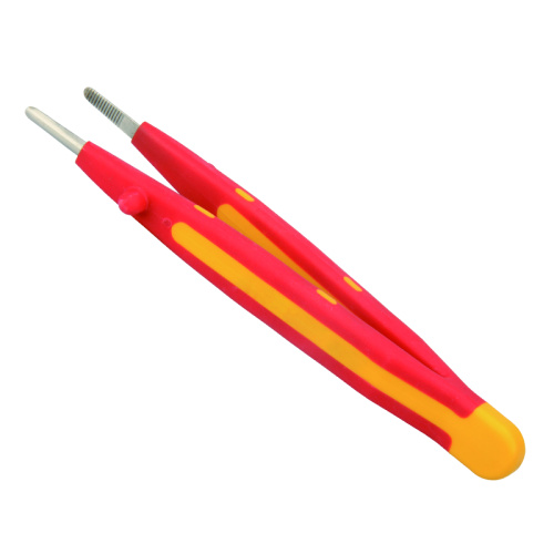 VDE injection flat nose tweezers