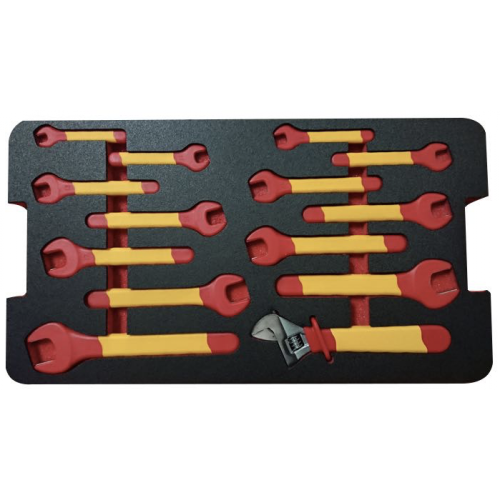VDE 14pcs open end spanner and adjustable