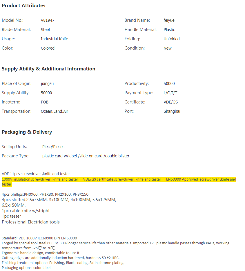 China VDE 11pcs screwdriver knife and tester, High.png