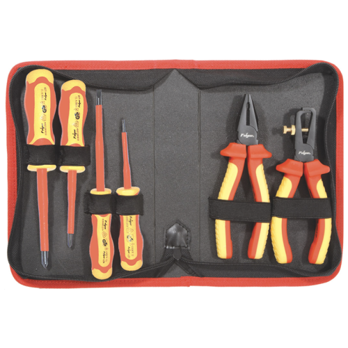 6pcs VDE plier and screwdriver set
